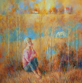 The poet 2020y canvas, oil 70x70cm