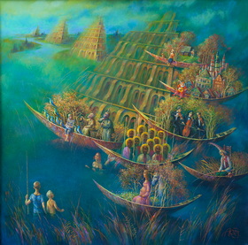 Infinite Voyage 2024 oil on canvas 100100 sm