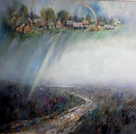 Heavenly Village 2024 oil on canvas 7580sm