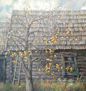Autumn Apples 2023 oil on canvas 8080sm