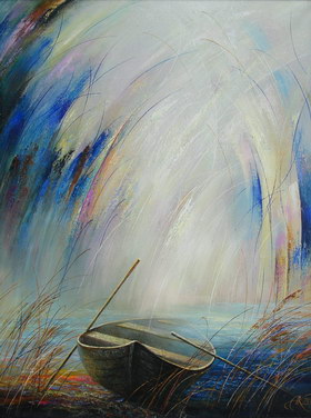 Boat X. 2004y. Canvas, oil. 7760 cm.