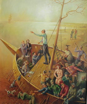 Nave fool. 2005y. Canvas, oil. 7260 cm.