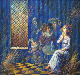 Blue room. 2008y. Canvas, oil. 6973 cm.