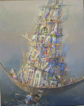 Ship of Expectation 2008 . Canvas, oil. 100x80 cm.