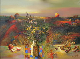 Autumn blues. 2007y. Canvas, oil. 6080 cm.
