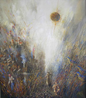 Pathway In Grass 2008 . Canvas, oil. 100x80 cm.