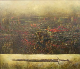 Vytautas Time 2009 . Canvas, oil. 93x110 cm.