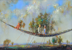 Boat for two 2014. Canvas, oil. 5070 cm