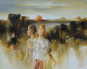 Three Sisters 2014. Canvas, oil. 6075 cm