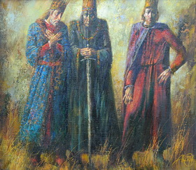 Three Kings 2014.  Canvas, oil. 7080 cm