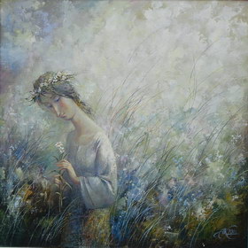 Flora. 2000y. Canvas, oil. 6060 cm.